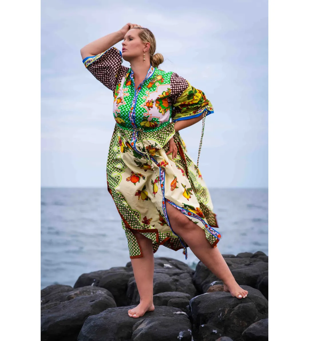 Alemais Lemonis Shirtdress Multi Print Size 16 for rent on The Volte - main image
