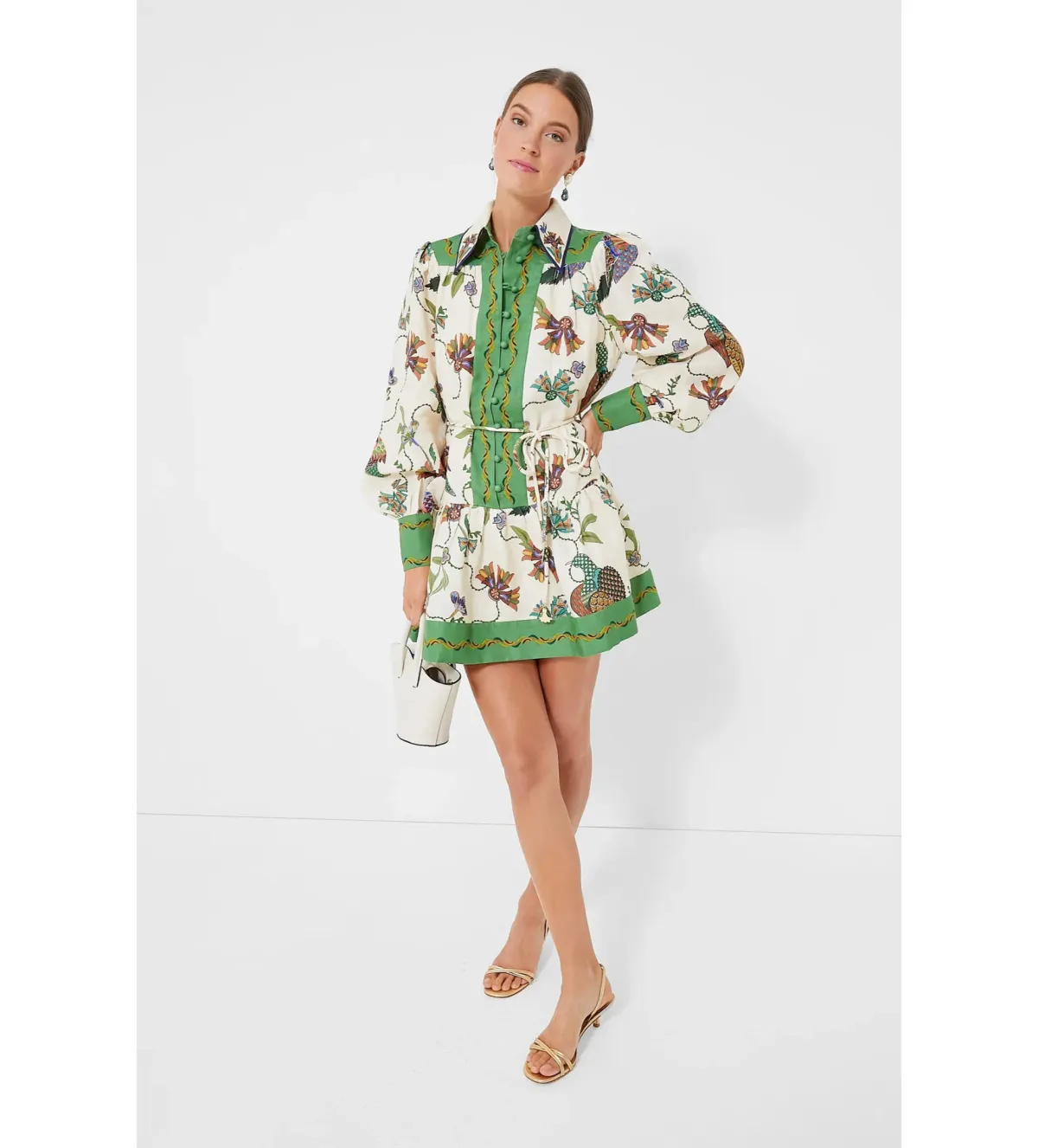 Alemais Birdie Mini Dress Multi Print Size 14 for rent on The Volte - main image