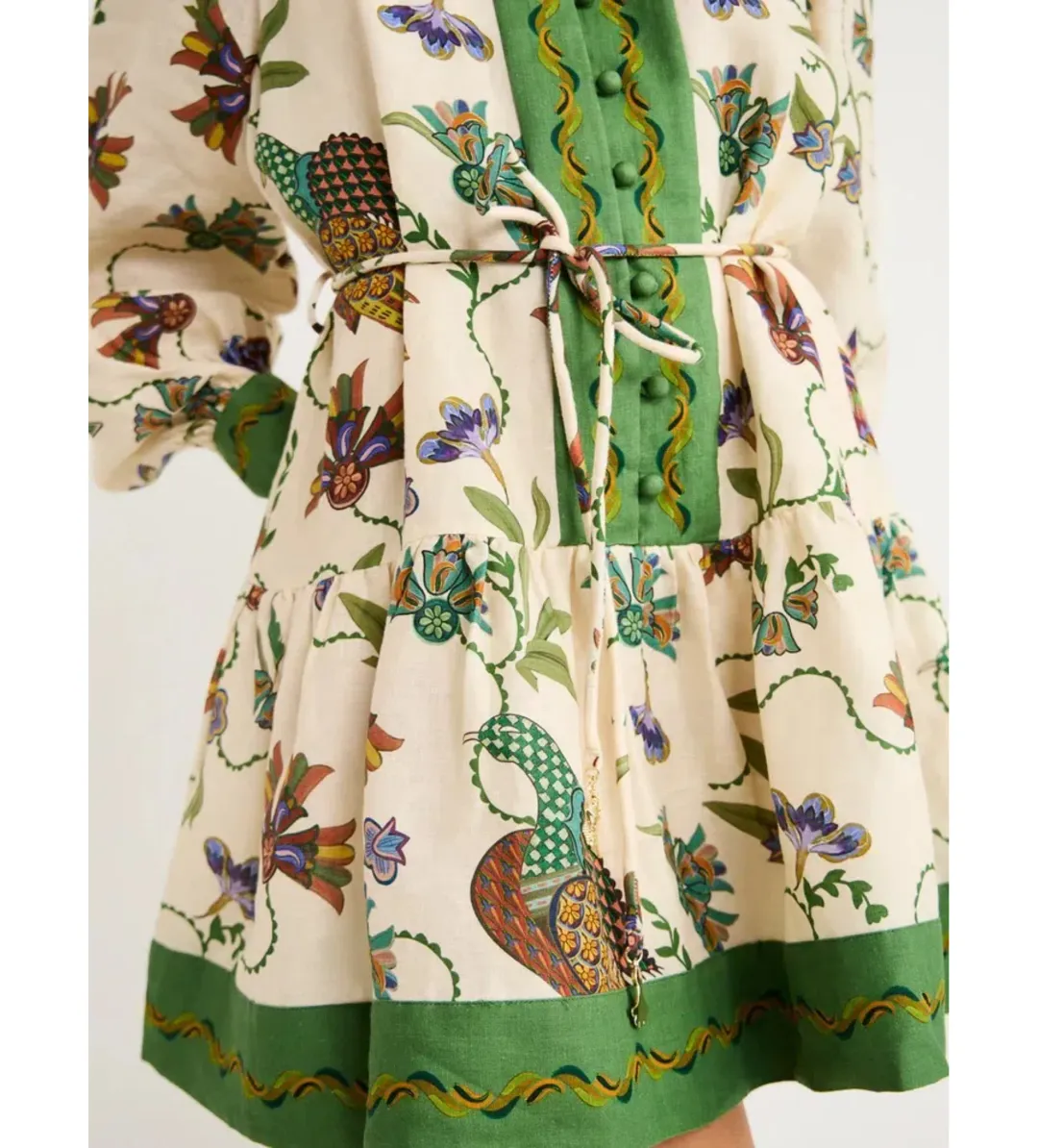 Alemais Birdie Mini Dress Multi Print Size 14 for rent on The Volte - main image