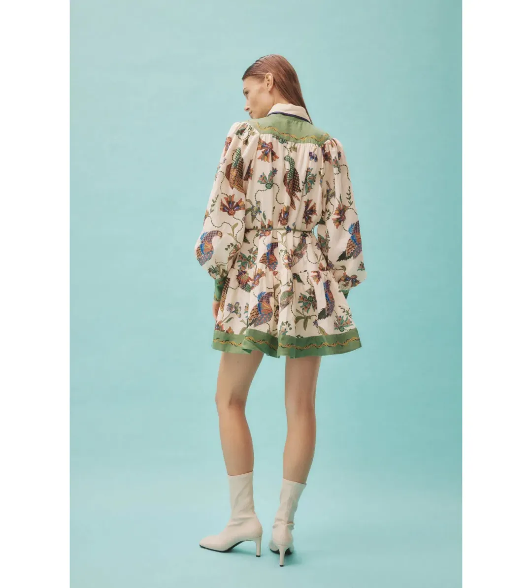 Alemais Birdie Mini Dress Multi Print Size 14 for rent on The Volte - main image