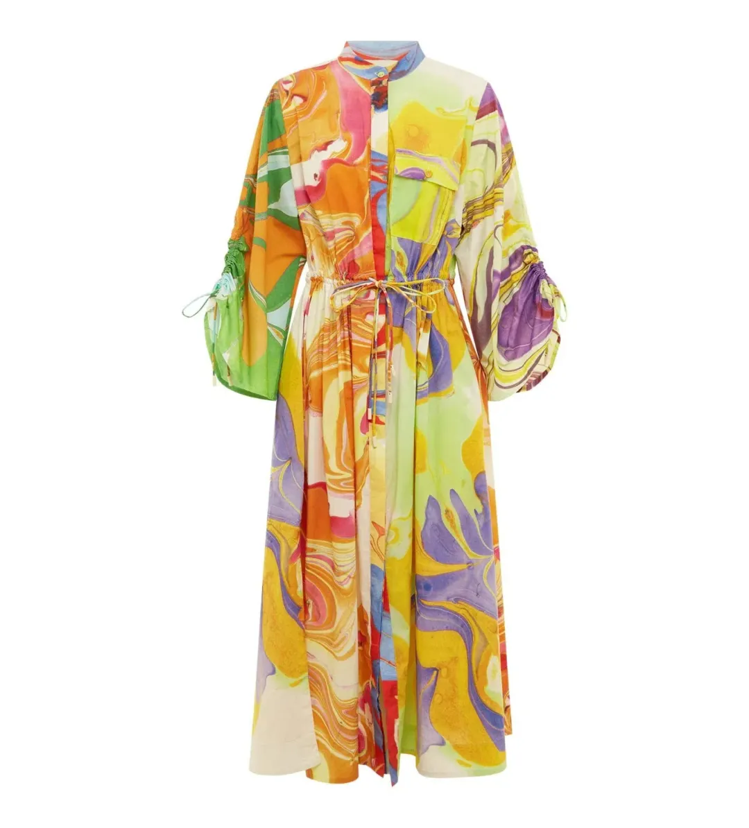 Alemais Luca Midi Shirt Dress Multi Size 16 for rent on The Volte - main image