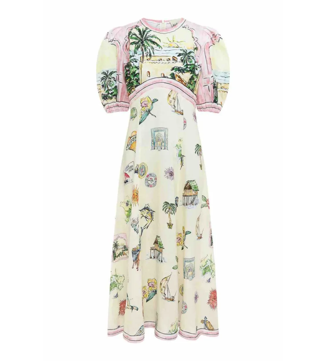 Alemais Sunset Midi Dress Print Size 14  for rent on The Volte - main image