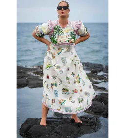 Alemais Sunset Midi Dress Print Size 14  for rent on The Volte - image 4