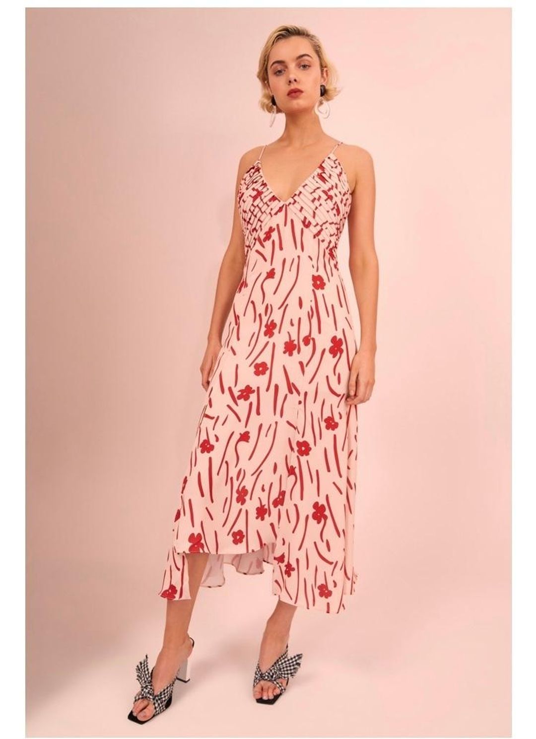 Cmeo Collctive - VISCERAL MIDI DRESS SHELL FLORAL for rent on The Volte - main image