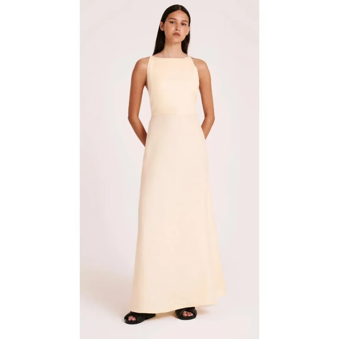 Nude Lucy Ziba Maxi Dress in Eggnog Size 12 for rent on The Volte - main image