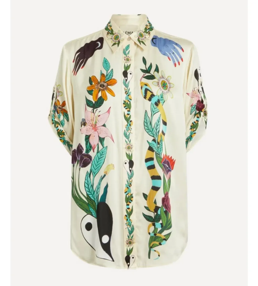 Alemais Meagan Silk Shirt and Pant Set Print Size 16  for rent on The Volte - main image
