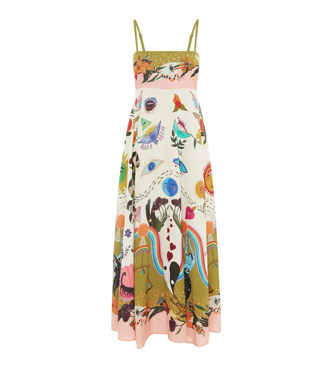 Alemais Evergreen Sundress Print Size 16  for rent on The Volte - main image