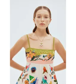 Alemais Evergreen Sundress Print Size 16  for rent on The Volte - image 2