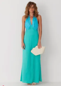 Wolf Gang Oahu Slip Dress Aquamarine Size 10 for rent on The Volte - image 1