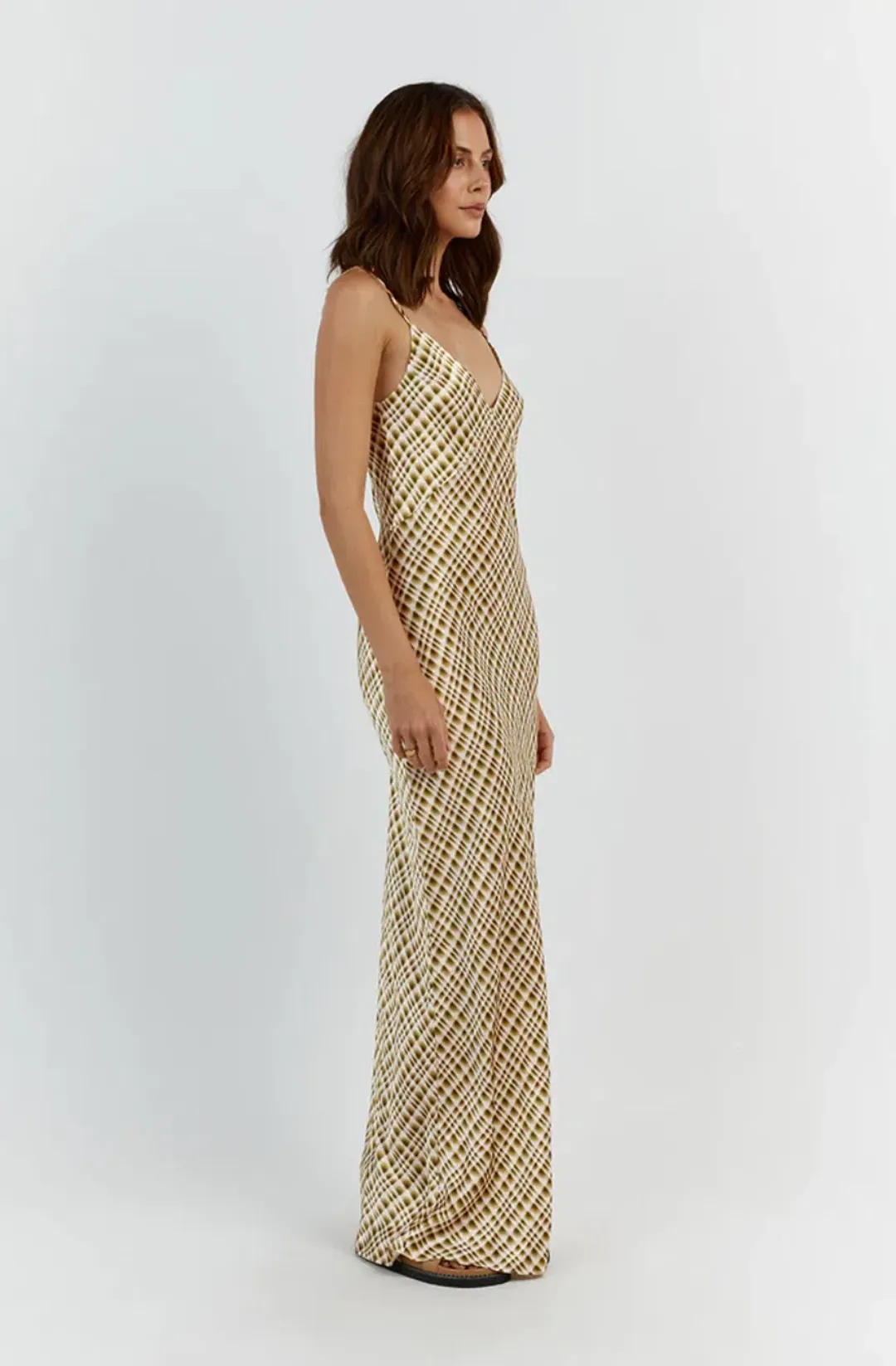Dissh Dilan Satin Slip Dress Print Size 6 for rent on The Volte - main image