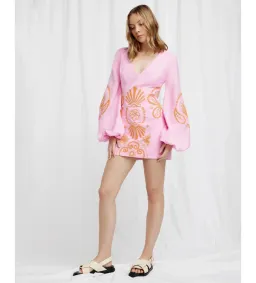 Significant Other Seren Mini Dress Pink Floral Size AU 10 for rent on The Volte - image 2