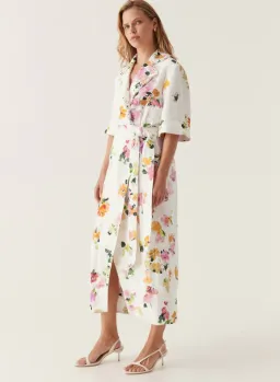 Aje Tabitha Wrap Front Midi Dress Scattered Floral Size 12 for rent on The Volte - image 2