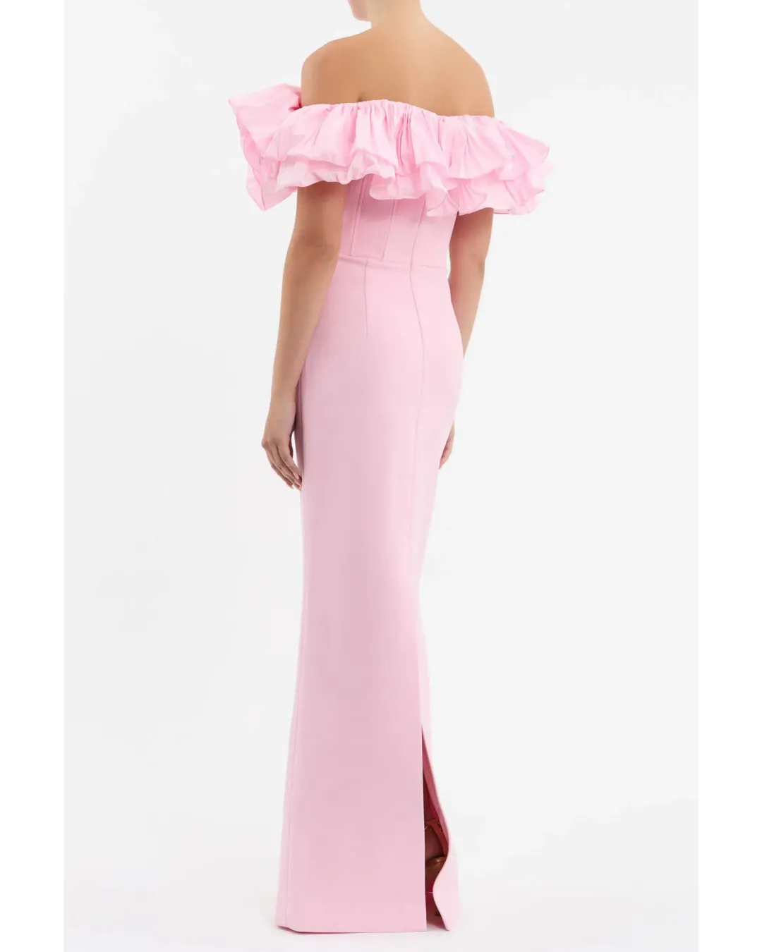 Rebecca Vallance Jenna Off Shoulder Gown Pink Size AU 8 for rent on The Volte - main image