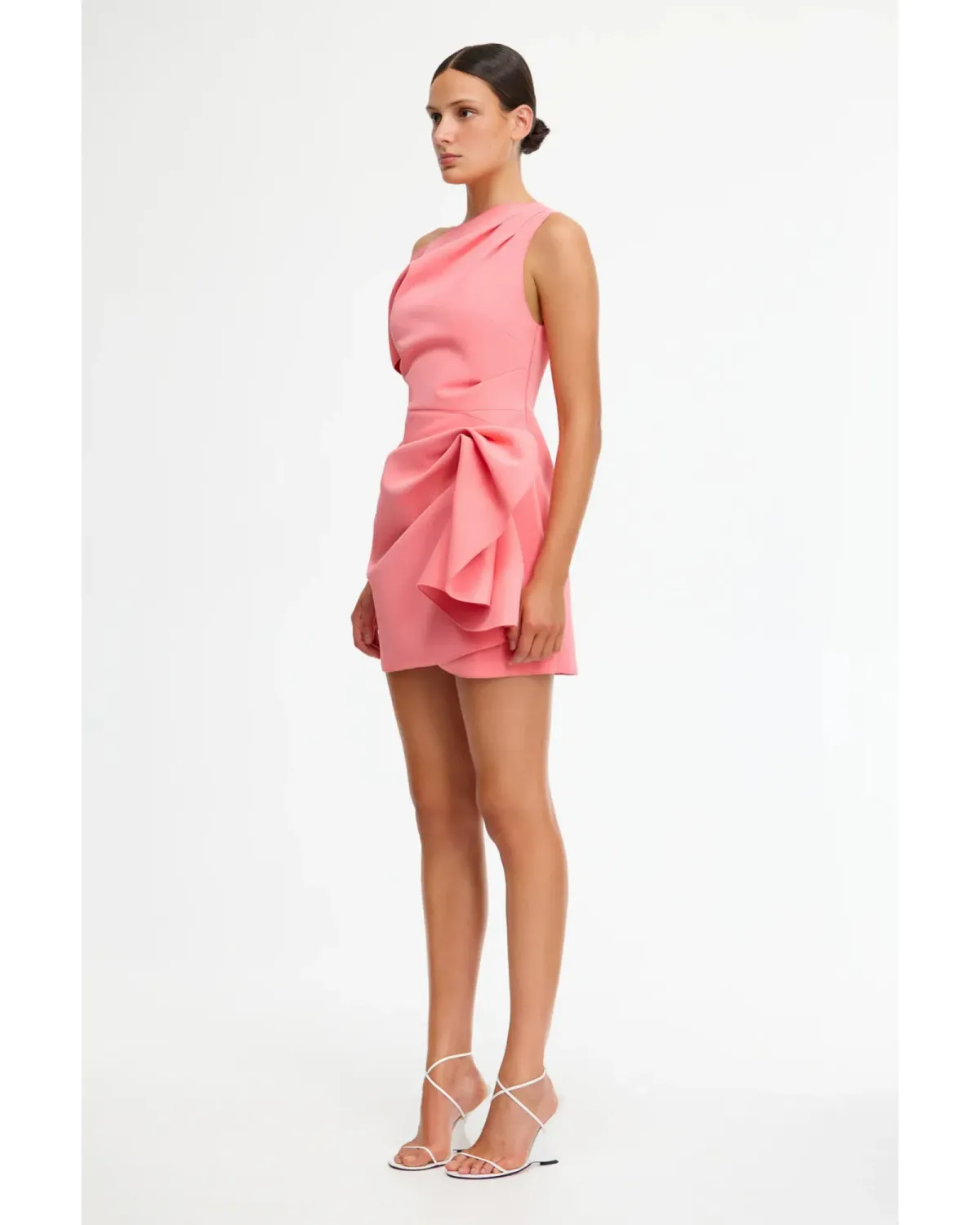 Acler Eddington Mini Dress Pink Rose Size AU 10 for rent on The Volte - main image