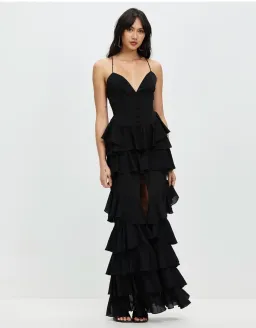 Derma Department Barcelona Maxi Dress Black Size AU 4 for rent on The Volte - image 1
