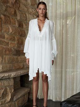Shona Joy Stevie May Oversized Blouse White Size 8 for rent on The Volte - image 1