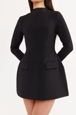 Odd Muse The Ultimate Muse Split Sleeve Mini Dress Black S/Au 8 for rent on The Volte - image 3