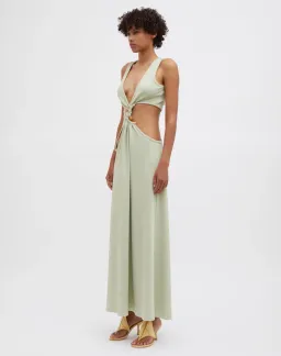 Christopher Esber Stone Cavern Tank Dress in Pistachio Size 10 for rent on The Volte - image 2