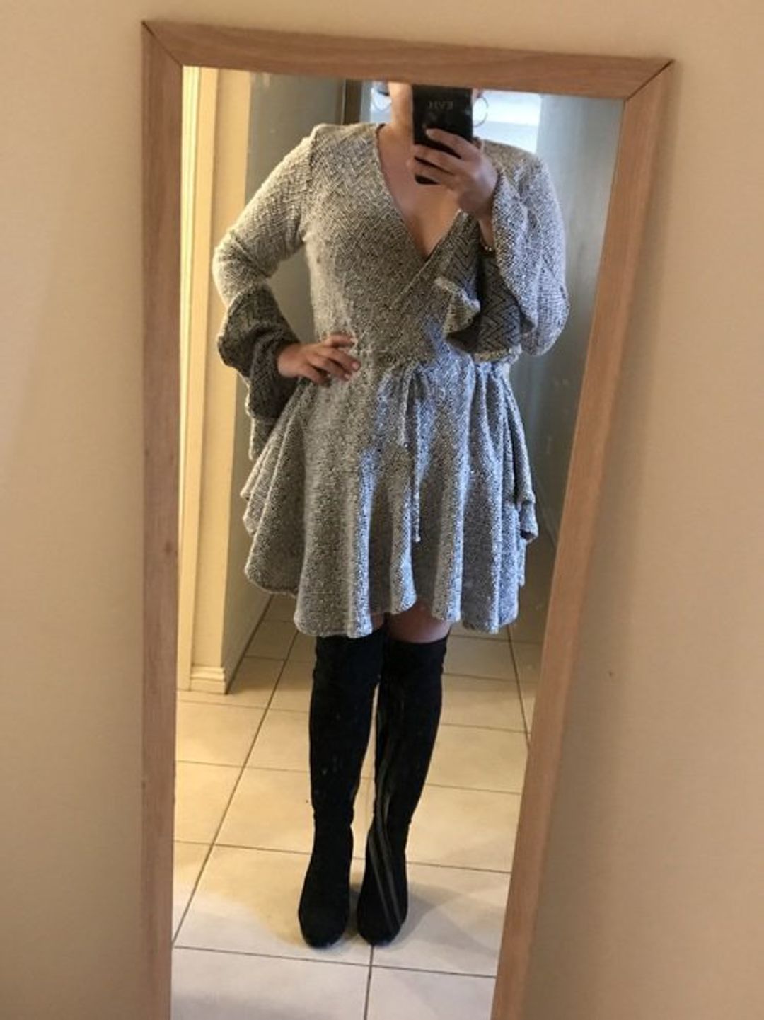 Bonnie frill cuff Mini Dress  for rent on The Volte - main image