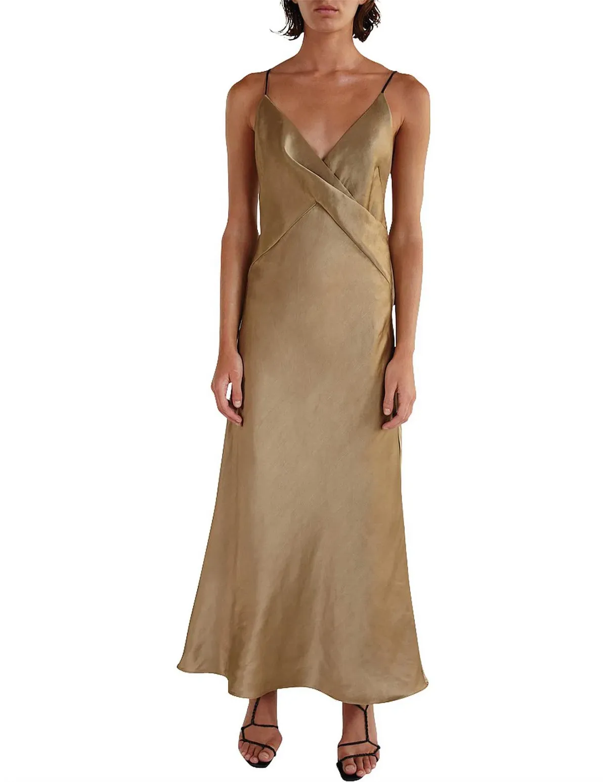 Christopher Esber Twisted Cami Dress Metallic Size 12 for rent on The Volte - main image