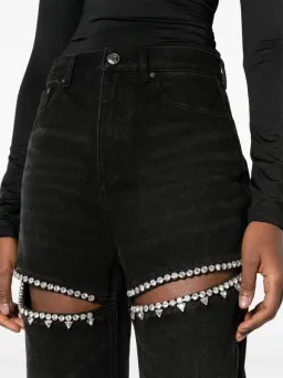 Area Crystal Slit Jeans Black Size 26 / AU 8 for rent on The Volte - image 3