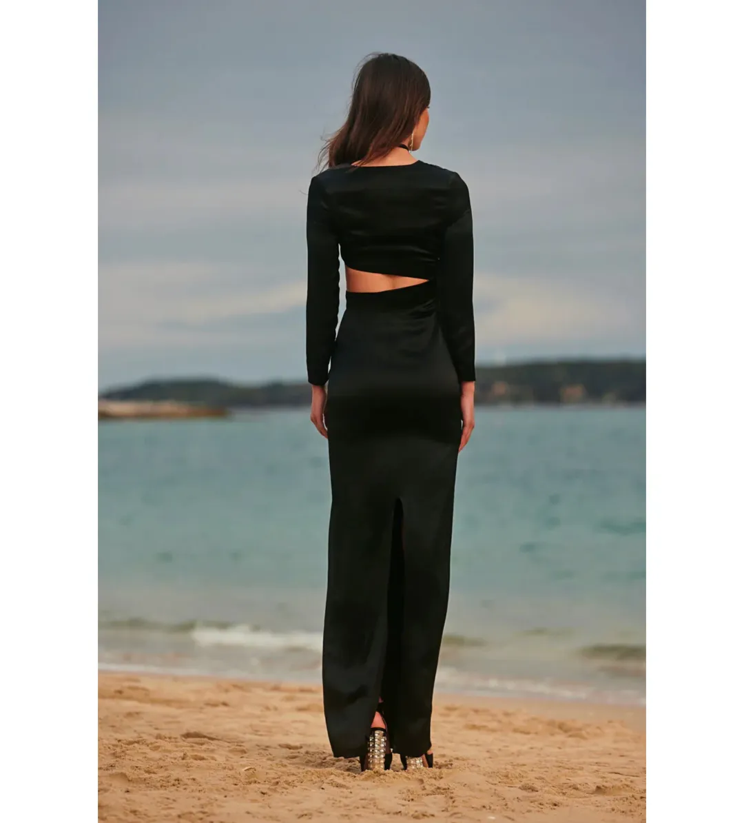 Sonya Moda Ruba Cutout Maxi Dress Black Size AU 12 for rent on The Volte - main image