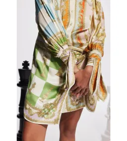 Alemais Checkmate Silk Mini Dress Multi Print Size AU 16 for rent on The Volte - image 4