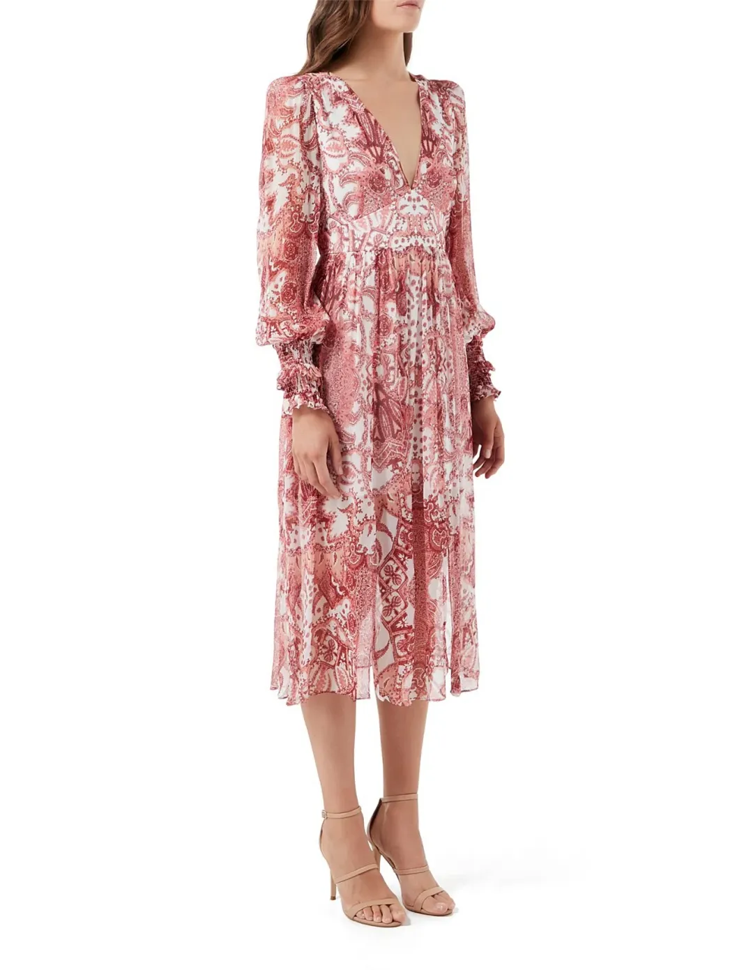 Thurley Charmed Midi Dress Print Size 10 for rent on The Volte - main image