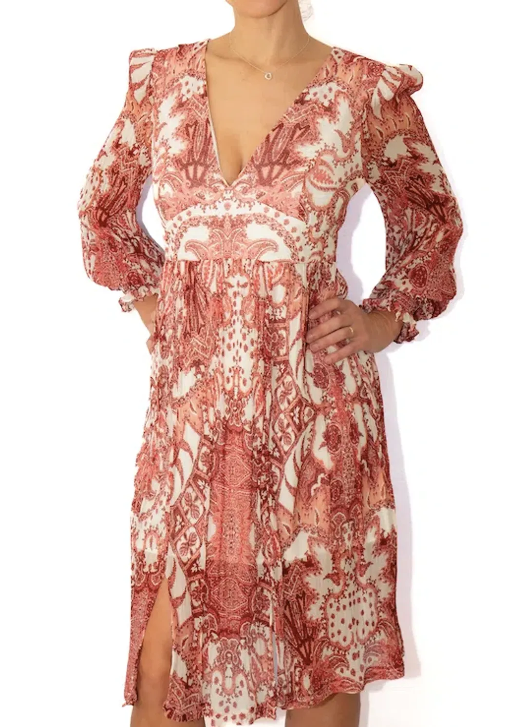 Thurley Charmed Midi Dress Print Size 10 for rent on The Volte - main image