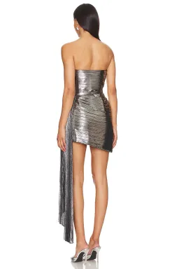 Retrofete Kenzie Mini Dress in Gunmetal Size AU 8 for rent on The Volte - image 3