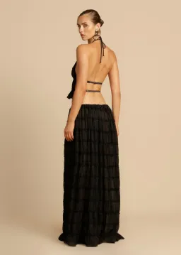 Arcina Ori Juliette Halter Top & Maxi Skirt Set in Black Size S (6-10 AU) for rent on The Volte - image 5