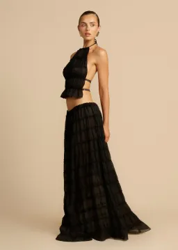 Arcina Ori Juliette Halter Top & Maxi Skirt Set in Black Size S (6-10 AU) for rent on The Volte - image 8