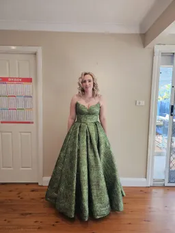 Lia Stubbla Lizard Ball Gown Green Size 12 for rent on The Volte - image 4