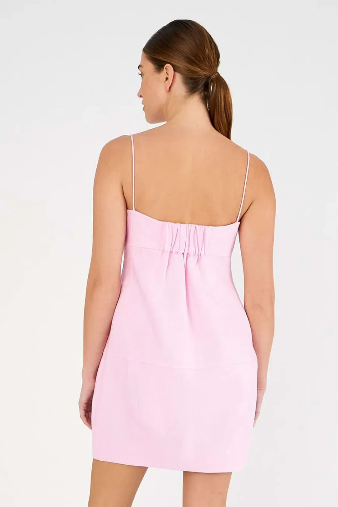 Oroton Contrast 3D Flower Mini Dress in Rose/Poppy Size 6  for rent on The Volte - main image