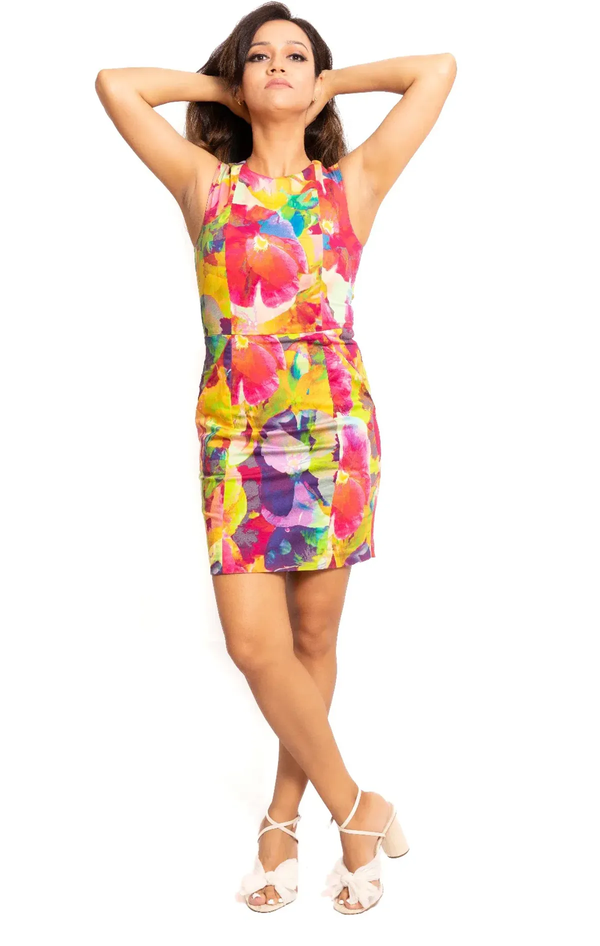 La Maison Talulah Sleeveless Mini Shift Dress Multi Size 8 for rent on The Volte - main image