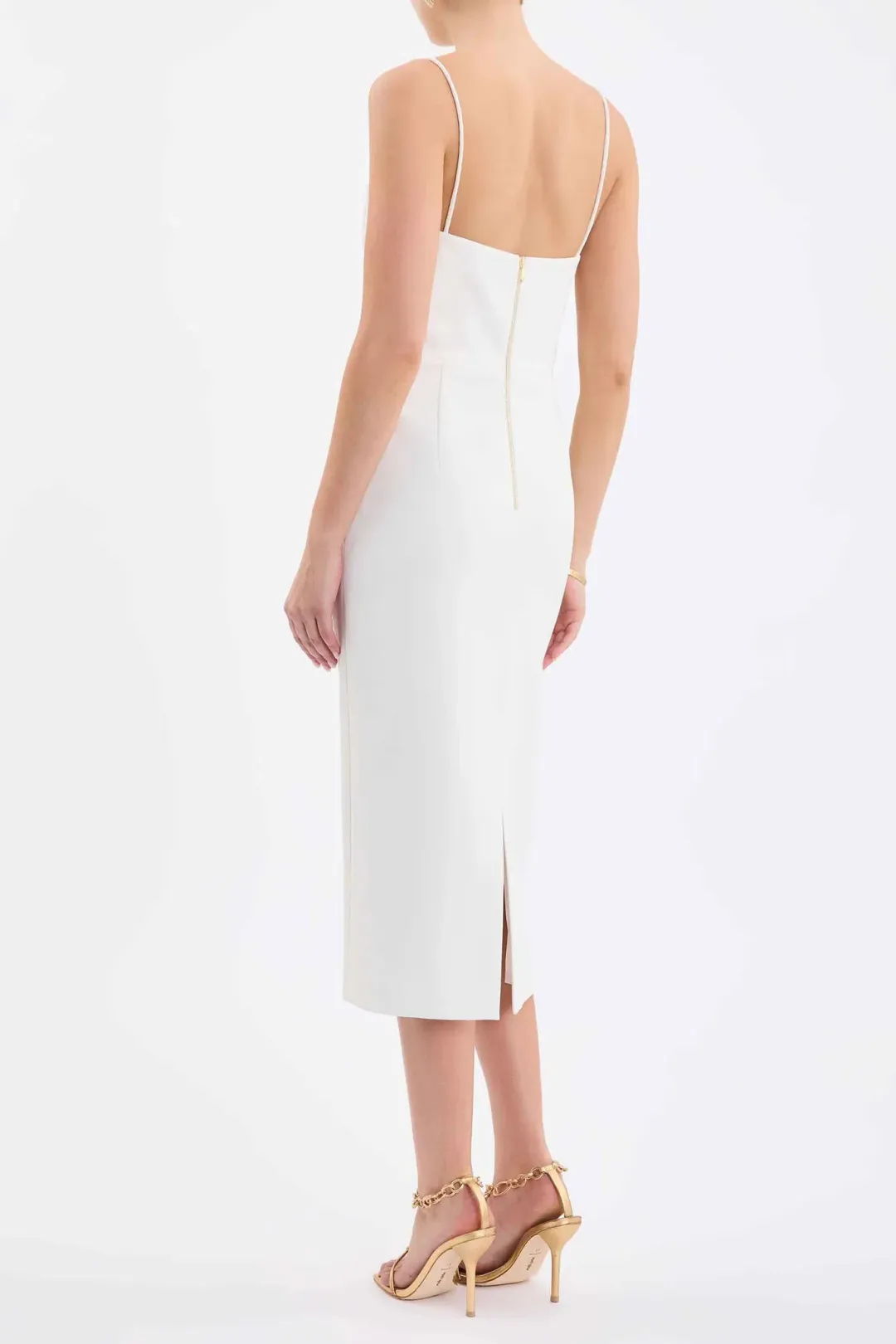 Rebecca Vallance Cora Midi Dress in Ivory / White Size 10 for rent on The Volte - main image