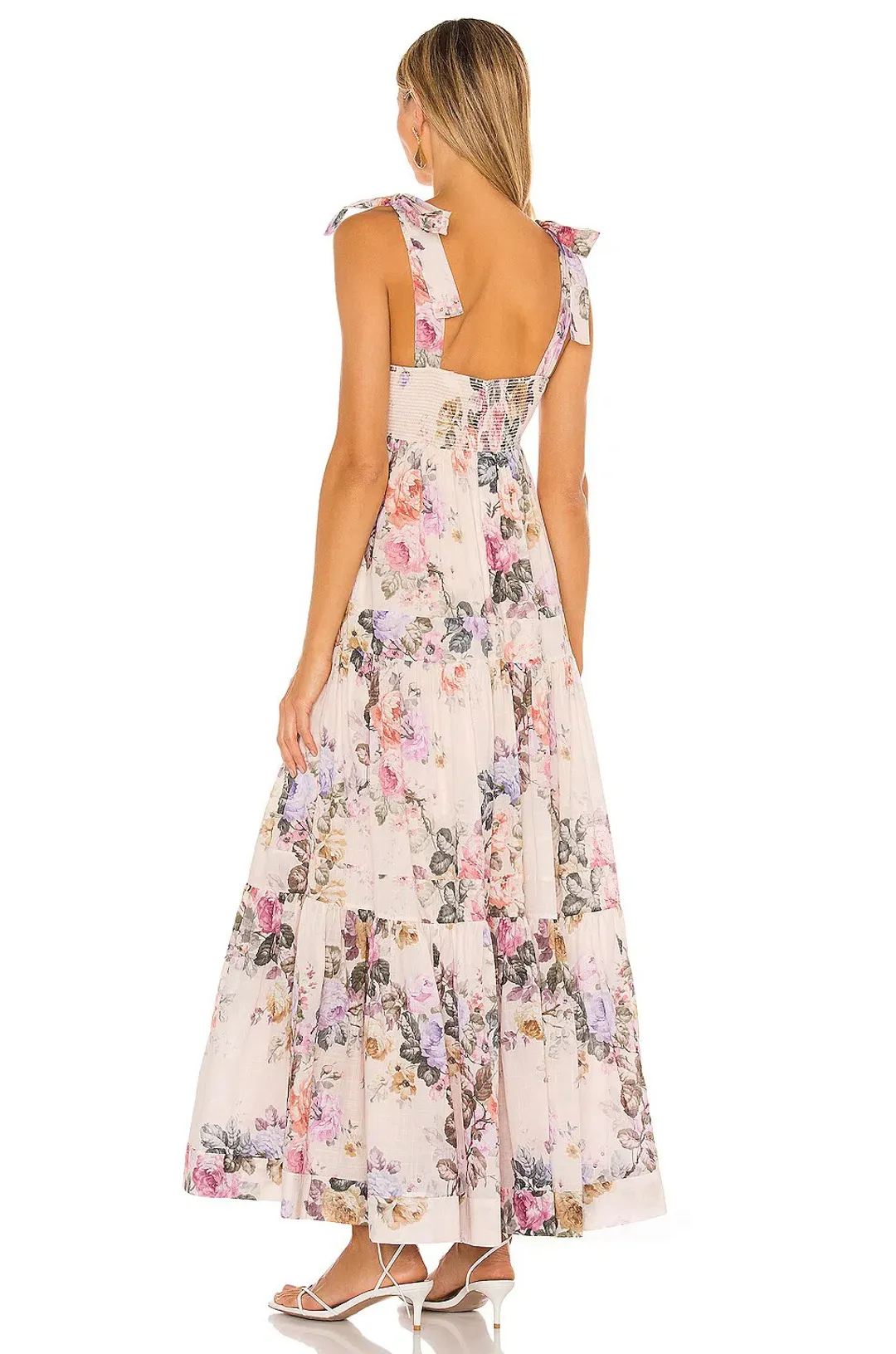 Zimmermann Brighton Tie Shoulder Dress Antique Floral Size 1 / AU 10 for rent on The Volte - main image