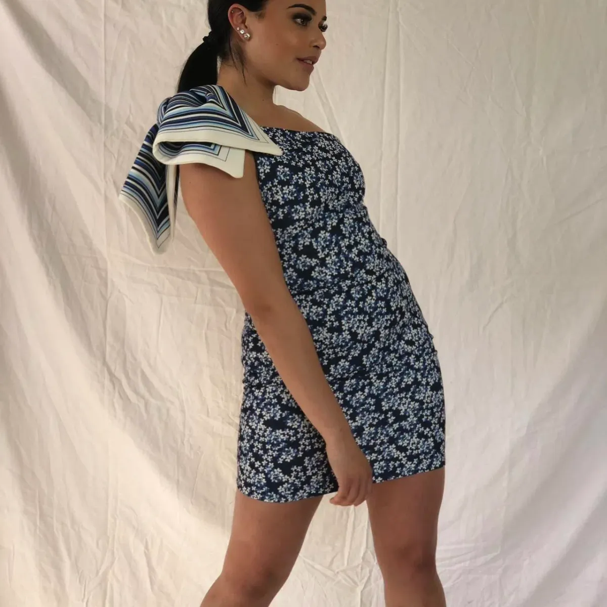 By Johnny Sculpture Sleeve Mini Dress Floral Size AU 8 for rent on The Volte - main image