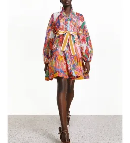 Zimmermann The Lovestruck Georgette Mini Dress in Mixed Paisley Size 1 / AU 10 for rent on The Volte - image 2