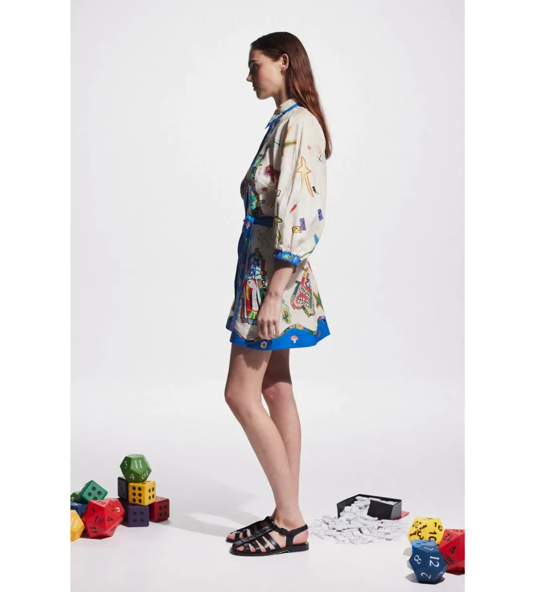 Alemais Players Mini Dress Multi Print Size AU 12 for rent on The Volte - main image