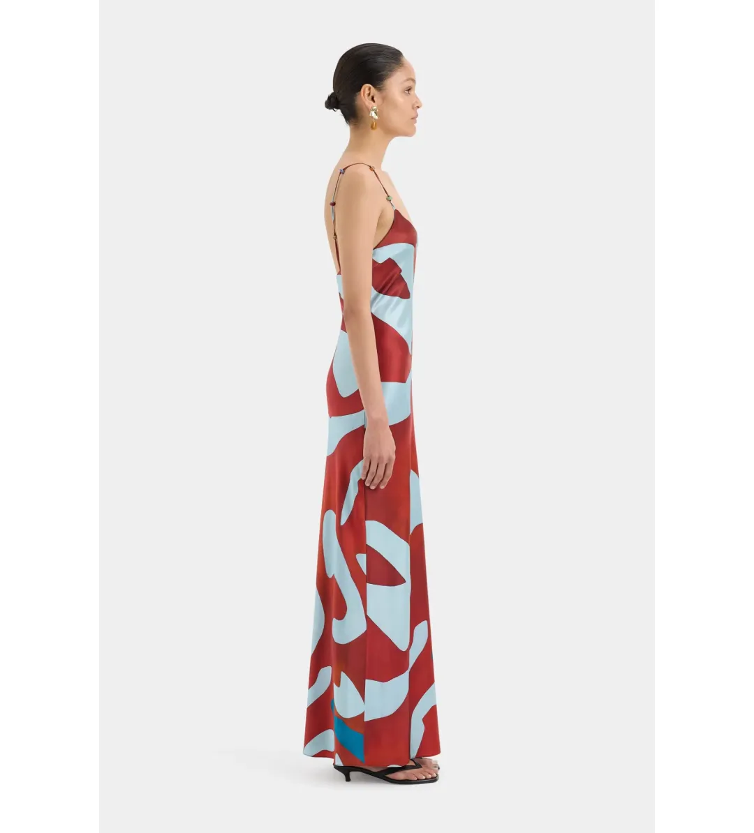 Sir The Label Frankie Slip Maxi Dress in Ruby Reflection Size AU 6 for rent on The Volte - main image