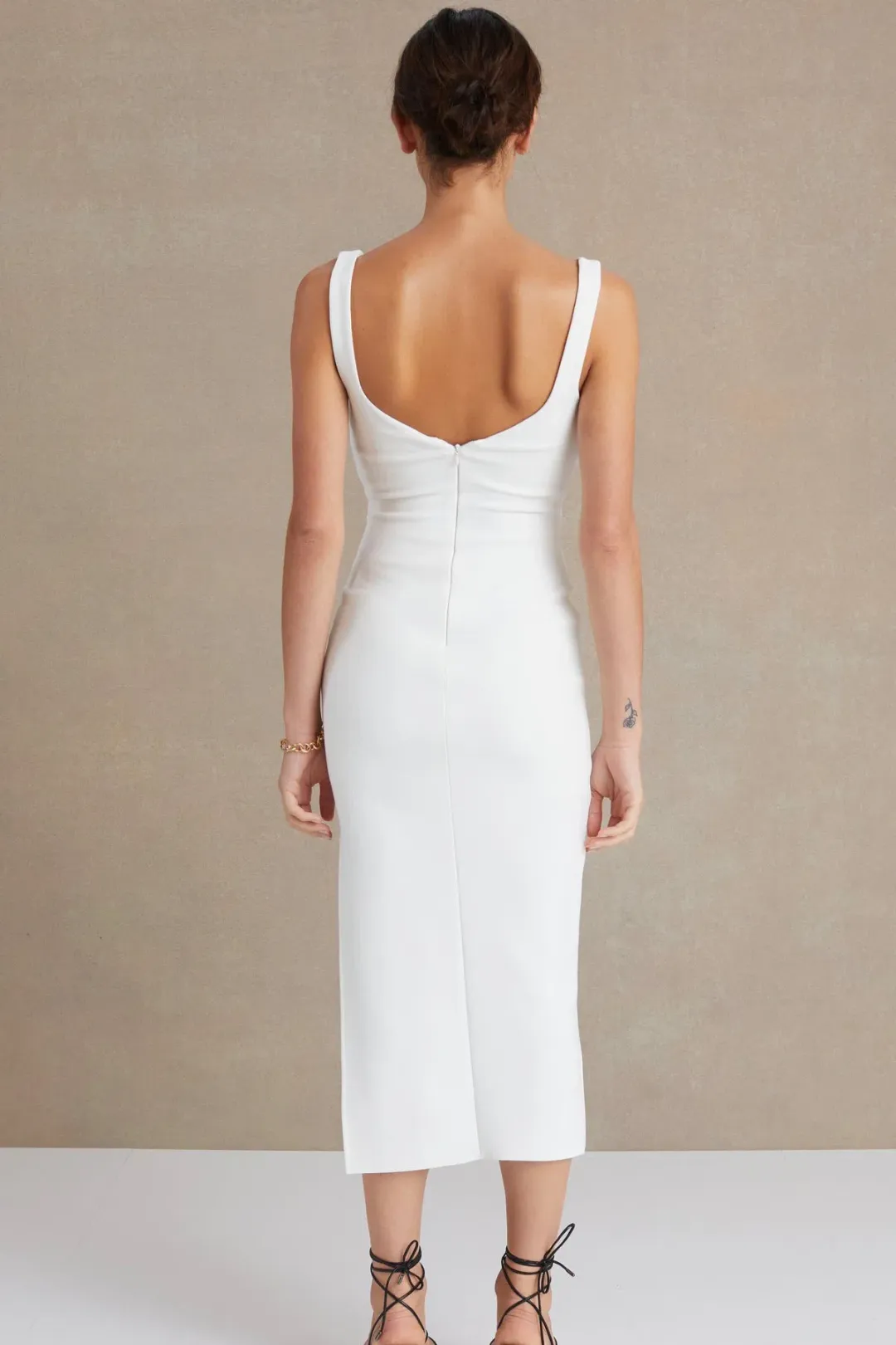 Bec & Bridge Joelle Midi Dress Ivory Size AU 10 for rent on The Volte - main image