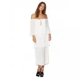 Bec & Bridge Windswept Tiered Maxi Dress Ivory Size 12 for rent on The Volte - image 2