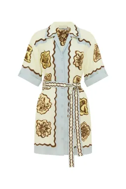 Alemais Relic Mini Dress Print Size 12 for rent on The Volte - image 3