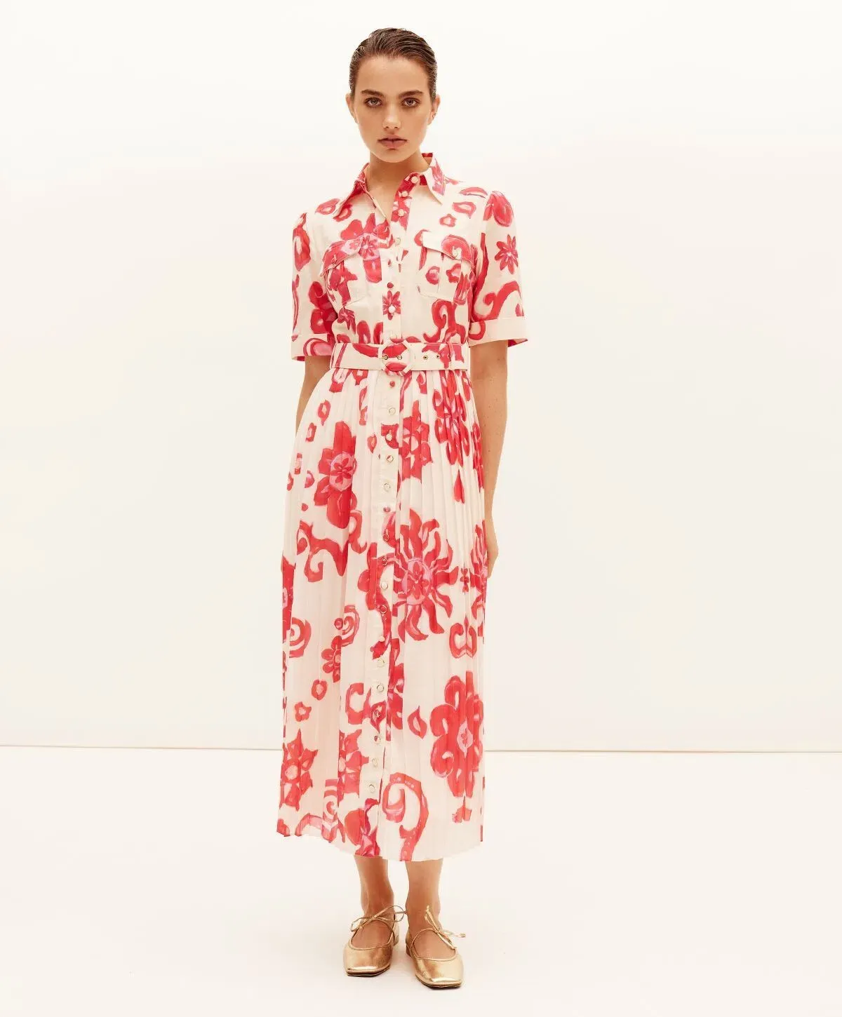 Kate Ford Delta Utility Gown Midi Dress Camellia Size 8 for rent on The Volte - main image