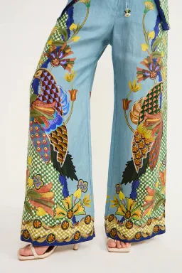 Alemais Gilly Shirt and Pant Set Misty Blue | Size AU 8 for rent on The Volte - image 2