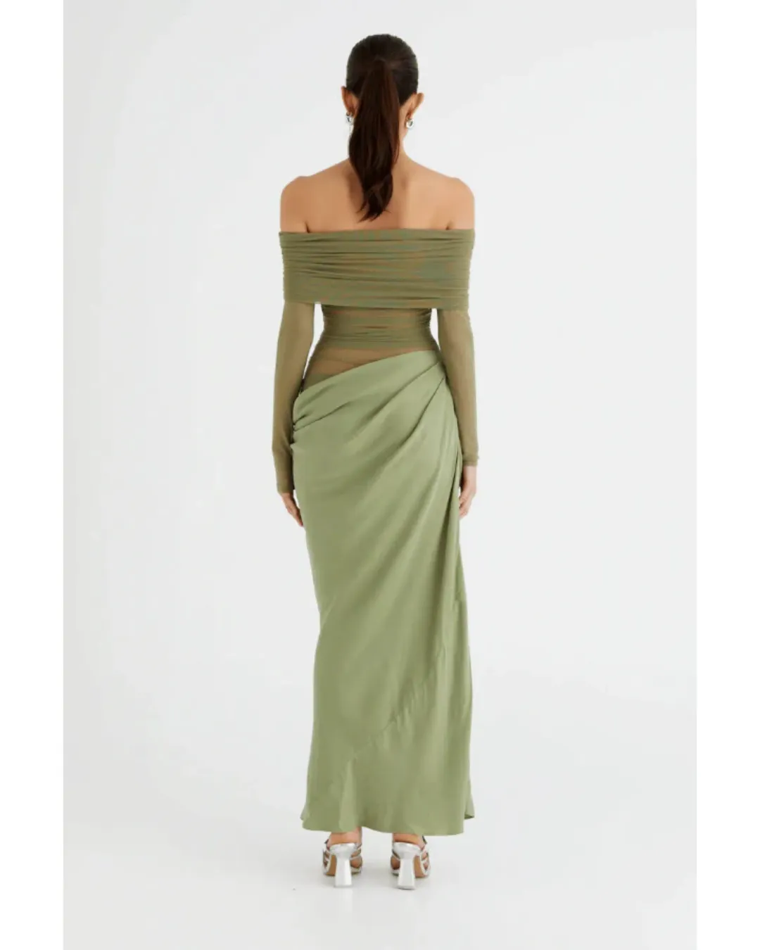 Benni Yasmin Maxi Dress Pistachio Size AU 8 for rent on The Volte - main image