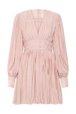 Aje Catalyst Pleated Mini Dress Blush Pink Size 8 for rent on The Volte - image 4