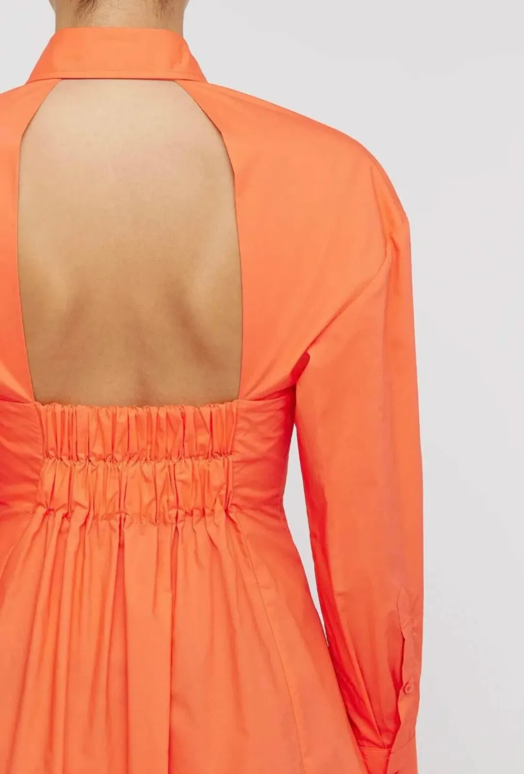 Scanlan Theodore Parachute Cut Out Mini Shirtdress Orange Size AU 6 for rent on The Volte - main image
