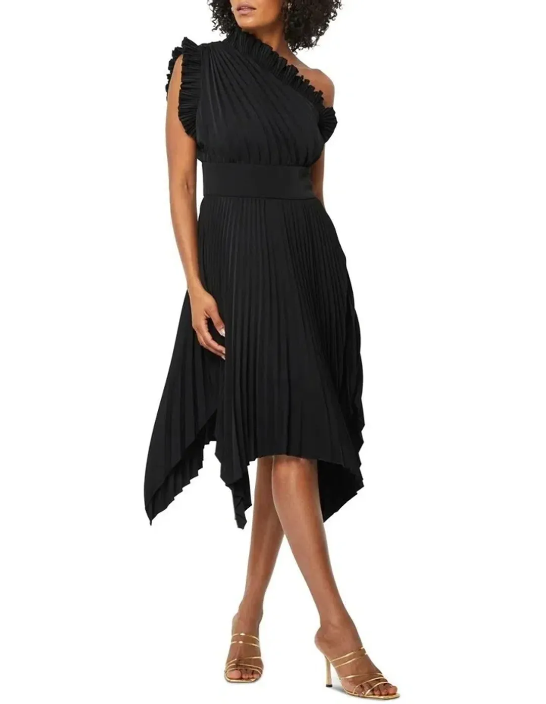 Mossman THE LADY LIKE MIDI DRESS Black Size AU 10  for rent on The Volte - main image